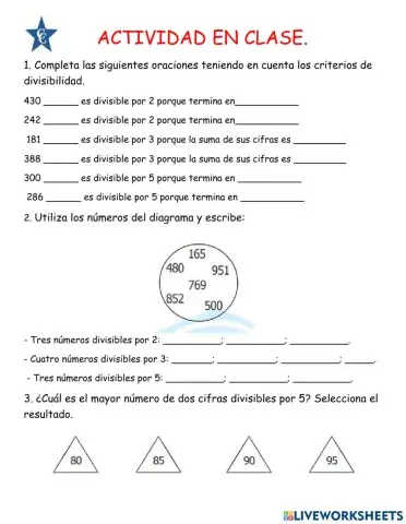 Criterios de divisibilidad