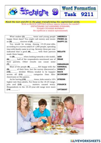 Spotlight 9 Task 9211