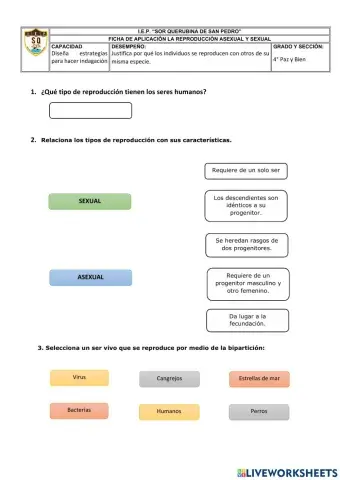 Reproducción  asexual y sexual