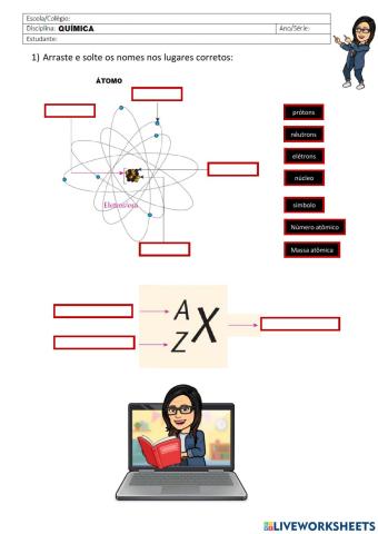 Partículas subatômicas nivelamento