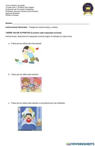 Evaluación de Formación ciudadana