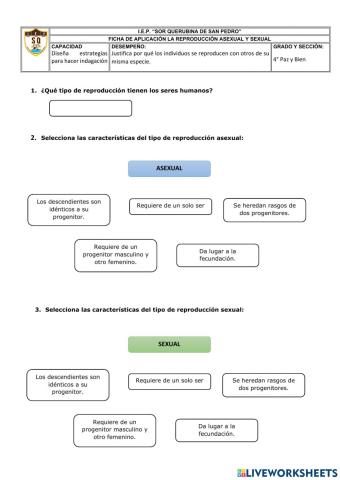 Reproducción  asexual y sexual