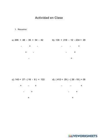 Polinomios: Suma y Resta