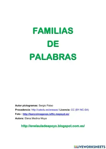 Familias de palabras