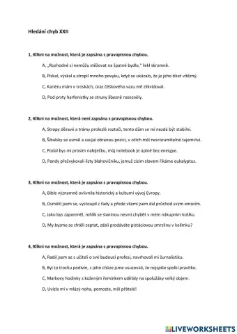 Hledání chyb XXII
