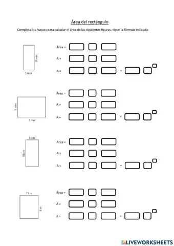 Área del rectángulo