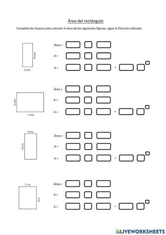 Área del rectángulo