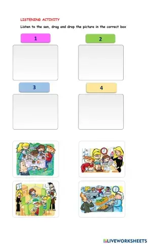 Listening activity-dinner time