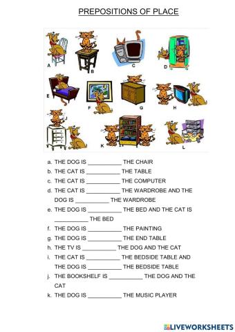 Prepositions of place