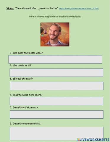 Video Motivacional -Sin extremidades...pero sin límites