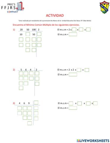 Mínimo Común Múltiplo