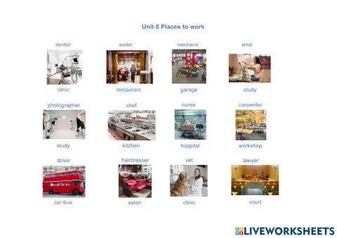 Unit 8 Places to work 1