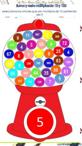 Suma y resta de múltiplos de 10 y 100