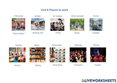 Unit 8 Places to work II