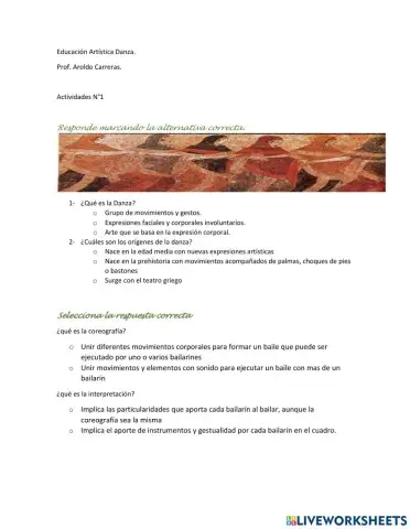 Danza- Orígenes y elementos