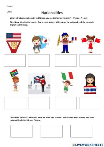 Identifying Countries and Nationalities