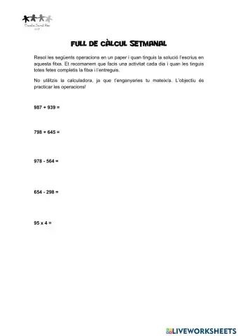 Full de càlcul 29-PI