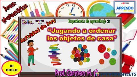 Jugando a ordenar con objetos