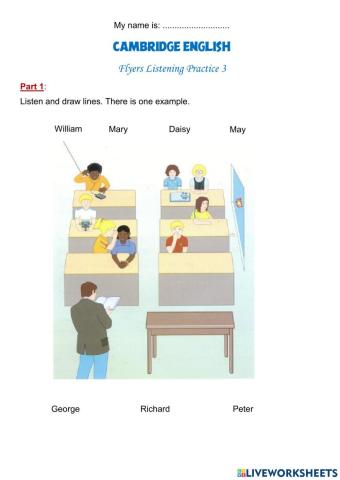 Flyers Listening Practice 3