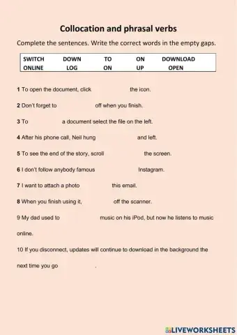 Collocation & Phrasal Verbs