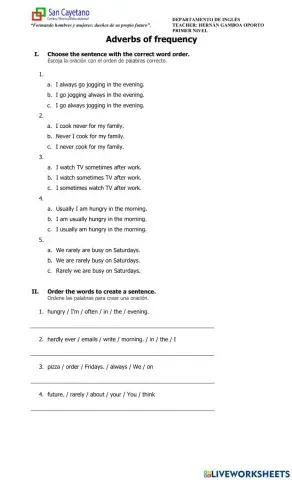Adverbs of Frequency