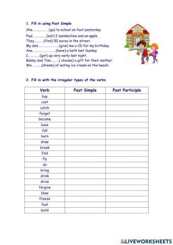 Past Simple Irregular Verbs