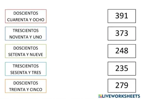 Unir Números Tres Cifras