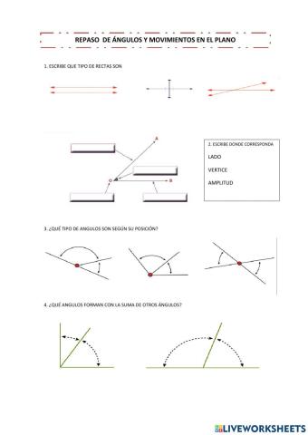 ÁNGULOS Y MOVIMIENTOS EN EL PLANO