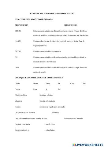 Las preposiciones