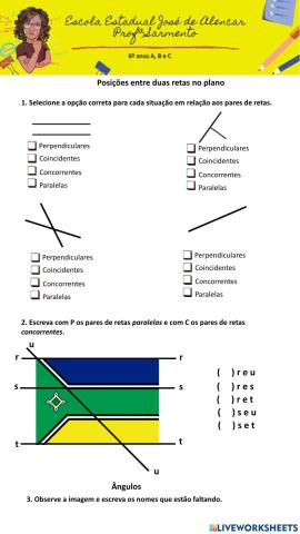 Ângulos e retas