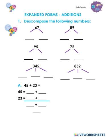 Expanded form - addition