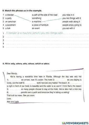 Relative clause - 7B homework 23.5