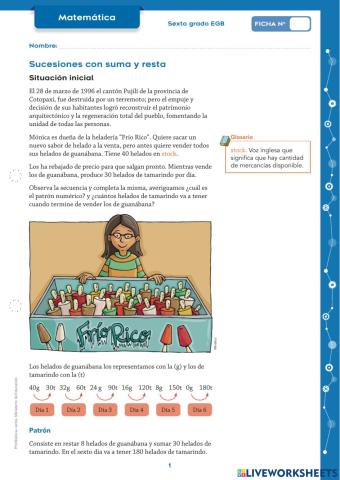 Sucesiones con suma y resta