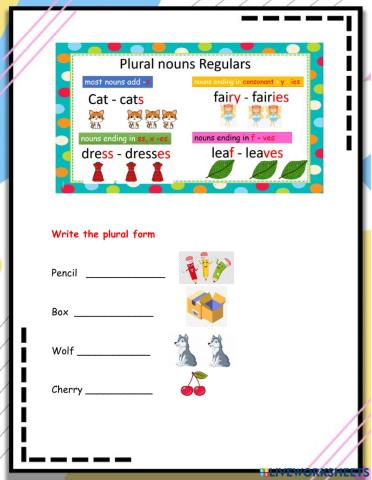 Plural nouns