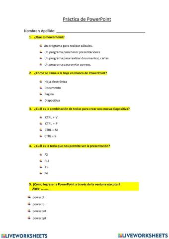 Examen de powerpoint