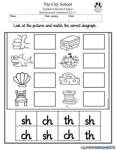 Diagraphs ch-sh-th