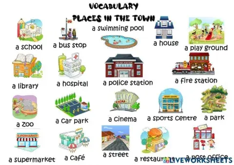 Vocabulary My town