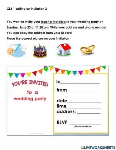 Writing a Party Invitation 2