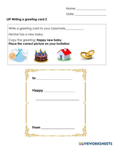 Writing a Greeting Card 2