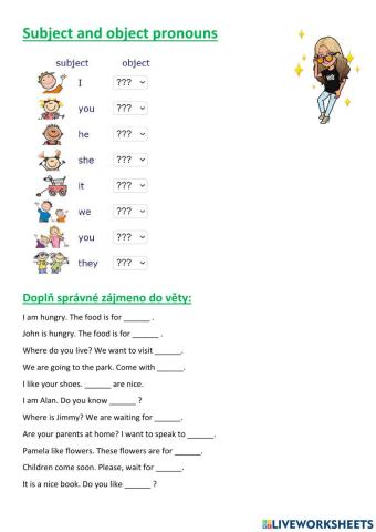 Subject and object pronouns