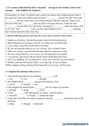 NG PI Test 3 Adverbs Past simple present simple present continuous