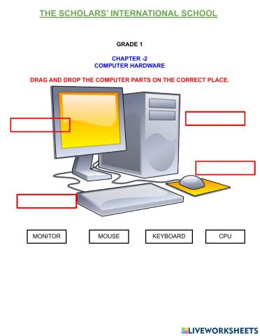 Grade 1 parts of computer