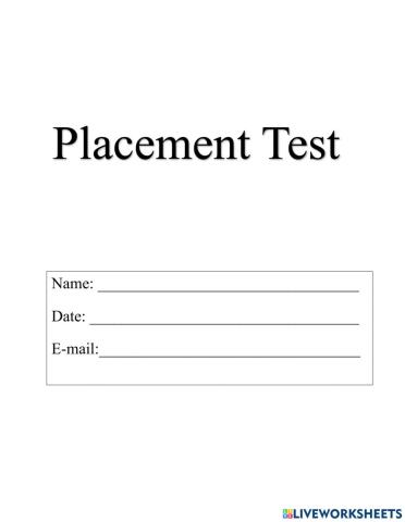 Placement Test 2
