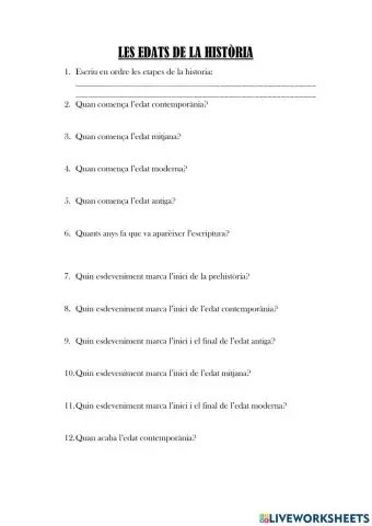 Edats de la Història