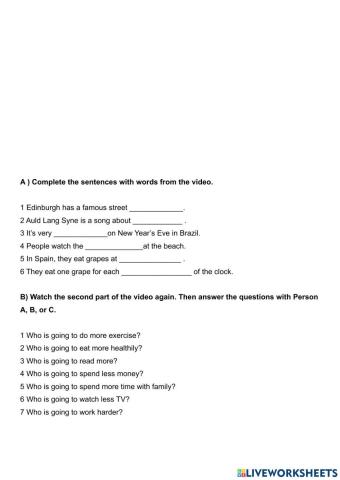 In the near future video