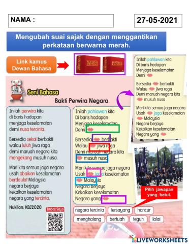 Bahasa melayu tahun 5