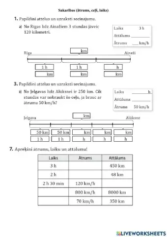Ātrums-ceļš-laiks