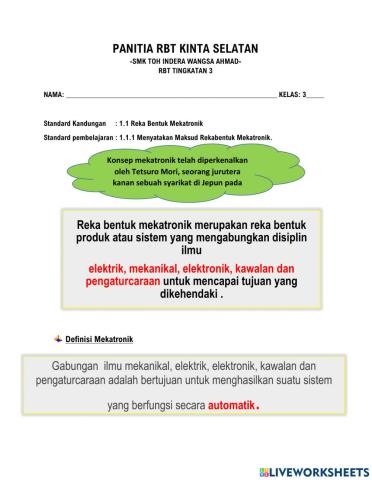 Rbt mekatronik set set1