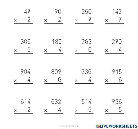 10 multiplicaciones