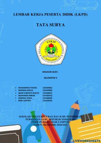 LKPD TATA SURYA KELOMPOK 3